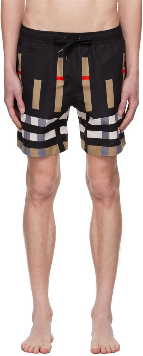 burberry swim trunks black